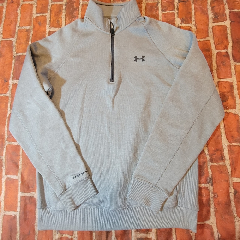 Under Armour Light Gray 1/4 Zip Pullover Sweatshirt